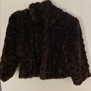 Plush Faux Fur Cropped Jacket